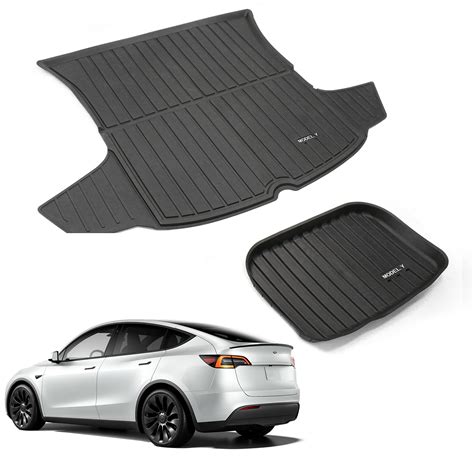 Pedigree 3D TPE Material Tesla Model Y Trunk Mat Model Y Full Cover All Weather Rear Trunk ...