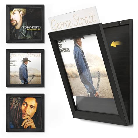 Vinyl Record Display Frame Vinyl Frame Black | Album Cover Frame Black