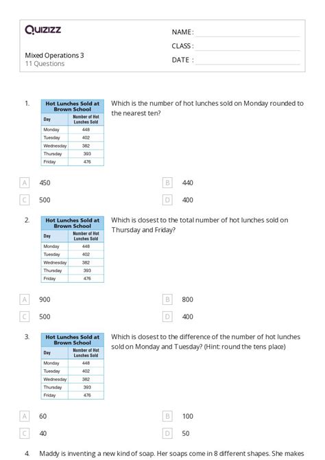 Image result for 3rd Grade Math Problems Mixed Operations
