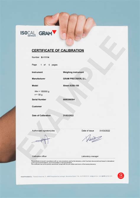 Calibration Certificate For Weighing Scale at Brandi Stevens blog