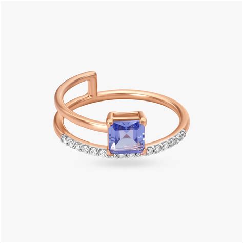 Enchanted Azure Elegance Diamond Finger Ring
