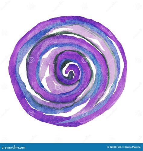 Circle, Spiral, for Hypnosis Lilac Blue and Purple Stock Illustration ...