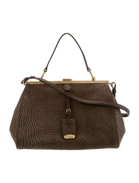 Jil Sander Textured Frame Bag - Brown Handle Bags, Handbags - JIL111969 ...
