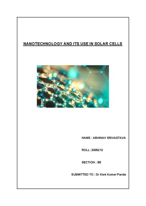 Innovative-writeup - Innovative-writeup - NANOTECHNOLOGY AND ITS USE IN ...