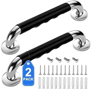 2 Pack 16 Inch Grab Bars for Bathtubs and Showers, Anti Slip Handicap ...