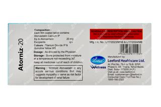 Atorniz 20 Tablet: Uses, Side Effects, Price & Substitutes