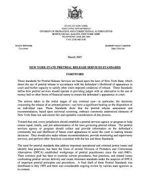 NYS Pretrial Release Services Standards - New York State Division ...
