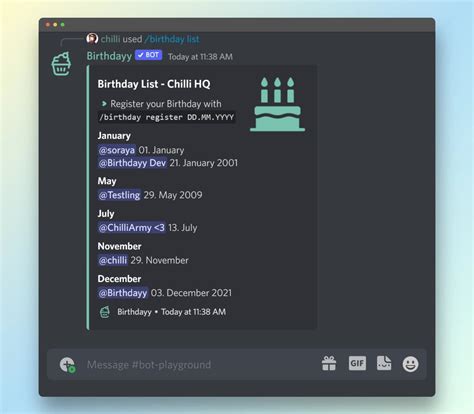 Birthdayy Discord Bot