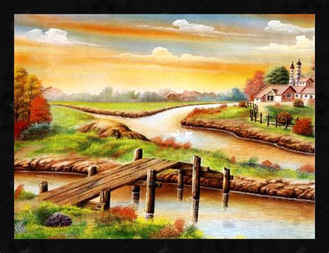 Village Watercolor Painting – onlineframing