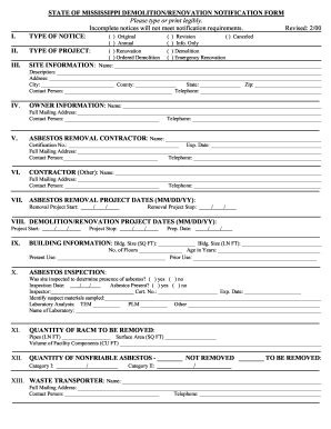 Mississippi Demolition Form - Fill Online, Printable, Fillable, Blank ...