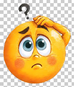 Confused Emoji Scratching Head - Confused Emoji Cartoon PNG