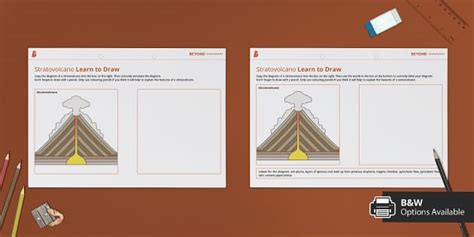 KS3 and KS4 Learn to Draw a Stratovolcano