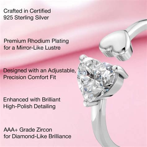 Celestia Open Heart Silver Ring – misshighness