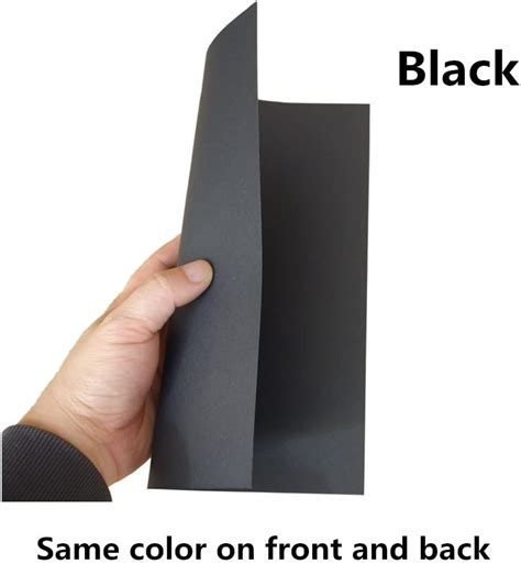 Buy Baisunt 20 Sheets Black Cardstock 250GSM/92lb Thick Blank Craft ...