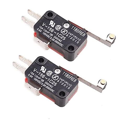 Buy Longdex 6-Pack Micro Limit Switch Snap Action Long Roller Lever Arm ...