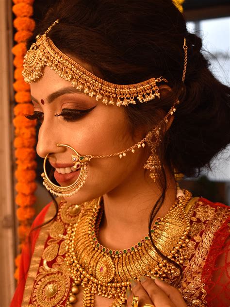 Wedding Necklace Set | Heavy Golden Necklace Set | Rental – Peach Tassels