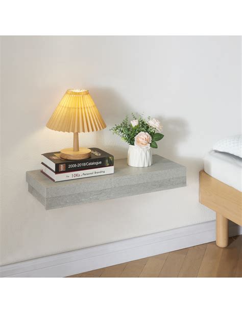 Étagère Murale Effet Béton avec Tiroir 60 x 24 x 8 cm - Ciel & terre ...