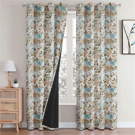 Buy Cloth Fusion 100% Blackout Printed Premium Door Curtains 9 Feet ...