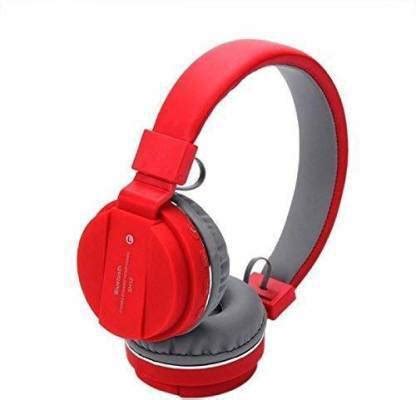 RS Enterprises SH-12 wireless bluetooth headphones in ( Red color ...