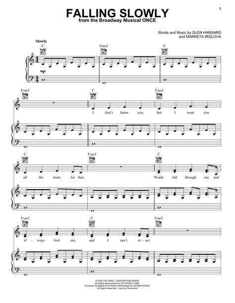 Falling Slowly (from the musical Once) by Glen Hansard & Marketa ...