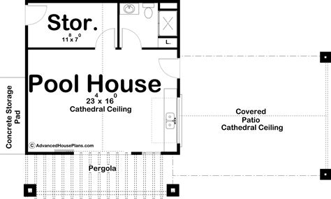 Pool House Plan | Teton