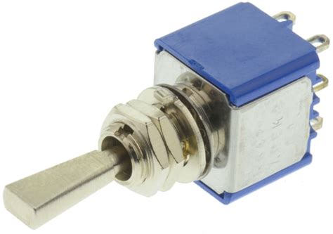 5647A9 APEM | APEM Toggle Switch, Panel Mount, (On)-Off-(On), DPST ...