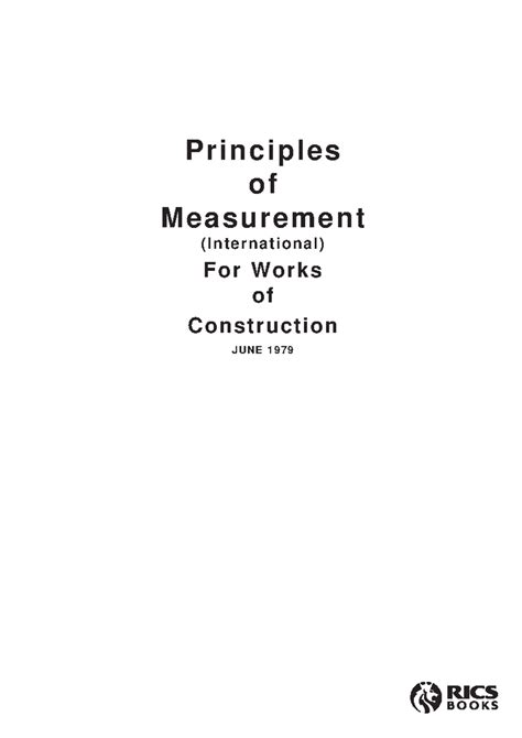 Principles of Measurement (POMI) for Construction Works - Overview ...