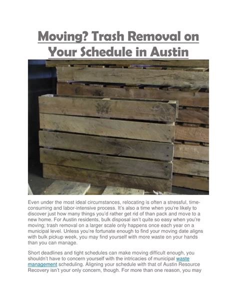 PPT - Trash Removal on Your Schedule in Austin PowerPoint Presentation ...