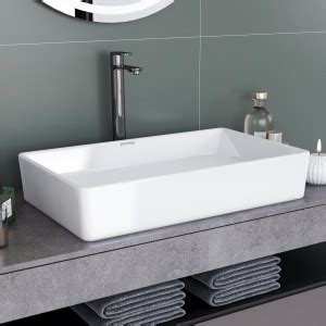 Plantex Tabletop Wash Basin/Washbasin Platinium Tabletop Ceramic ...