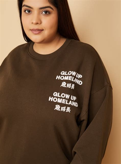 Buy URB_N Women Printed Oversized Sweatshirt Online at just Rs. 799.0 ...