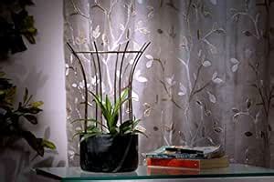 POSH N PLUSH Green Marble Base with Brass Antique Metal Reticulation ...