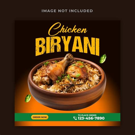 Chicken biryani template Images - Free Download on Freepik