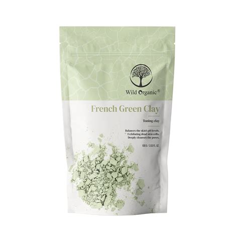 Wild Organic French Green Clay Powder Toaning Clay, Balance the skin’s ...
