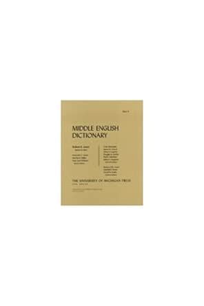 Buy Middle English Dictionary: P.6 Book Online at Low Prices in India ...