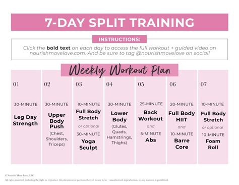 Image result for Weekly Workout Routine
