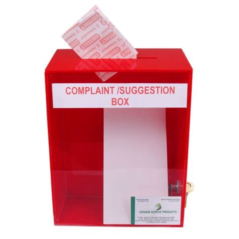 RASPER Acrylic Letter Box Complaint Box Suggestion Box For Home, Office ...