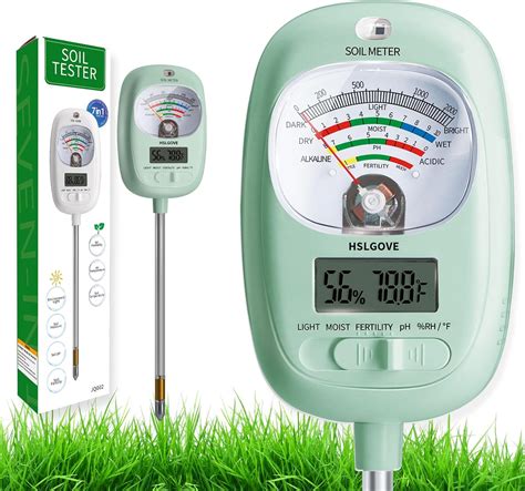 Amazon.com: HSLGOVE Soil Test Kit, 7-in-One Soil Moisture Meter/Soil PH Meter/Fertility, Dual ...