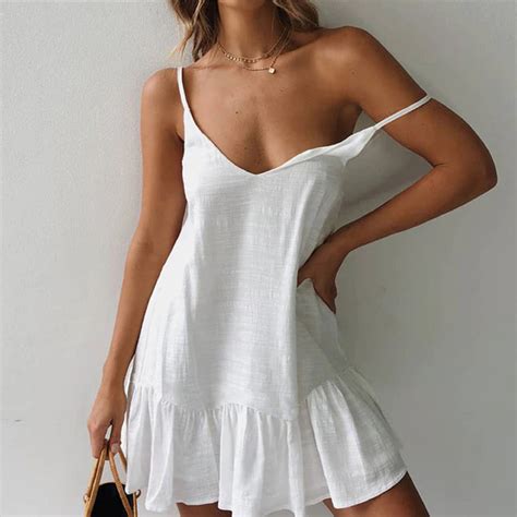 Spaghetti Strap Dresses off Shoulder Women Summer Dress 2021 - Etsy