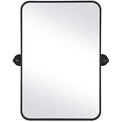 Buy KARTOOSH Bathroom Mirror Metal Framed Pivot Mirror Farmhouse ...