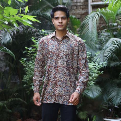 Shop Authentic Kalamkari Print Shirts Online | iTokri – iTokri आई.टोकरी