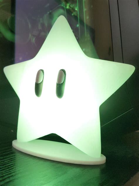 Mario Bros Movie 3D Printed Star Lamps, Wireless, - Etsy | Nerd room decor, Dino lamp, Star lamp
