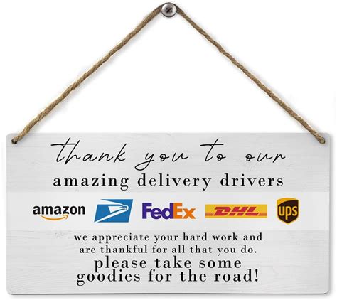 6x12 Inch Thank My Driver,Delivery Driver Snack Sign Wood Wall Decor ...
