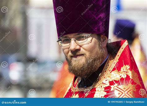 A Priest of the Russian Orthodox Church during the Procession on Easter Editorial Image - Image ...