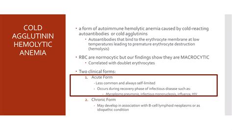 Villaester, hanisha cold agglutinin hemolytic anemia | PPTX