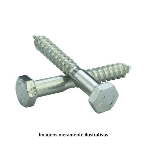 Parafuso Sextavado 1/4 x 60 RP Soberba Zincada 100 Pç Diversas ...