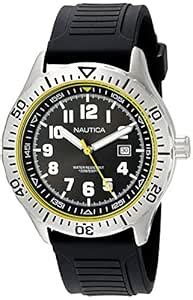 Nautica Men's 'NSR 105' Quartz Stainless Steel and Silicone Casual ...