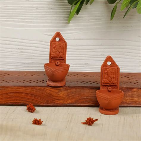 Amalfiee Handmade Terracotta Ganpati Diya Lamp Set – Amalfiee Ceramics