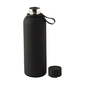 Buy Miniature MART | Thermal Jet Black Stainless Steel Water Bottle ...