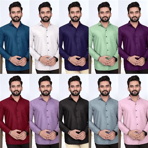Plain 2904 Salas Heavy Cotton Mens Shirts – Kavya Style Plus
