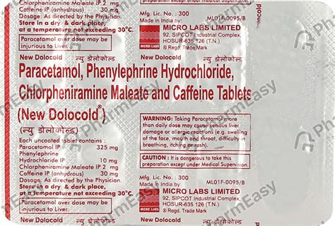 New Dolocold Strip Of 10 Tablets: Uses, Side Effects, Price & Dosage ...